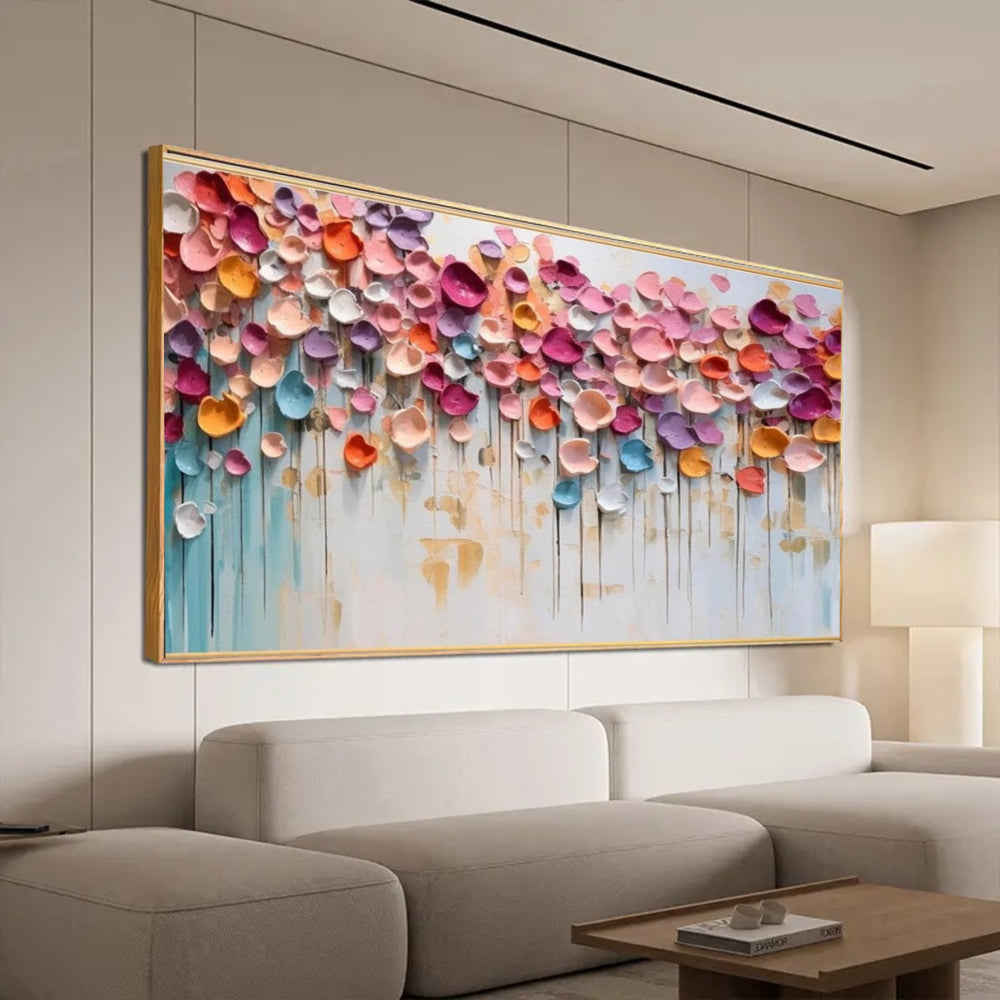 Abstract Painting "Pluie Florale"