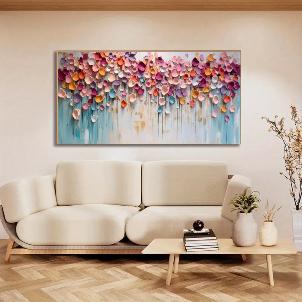 Abstract Painting "Pluie Florale"