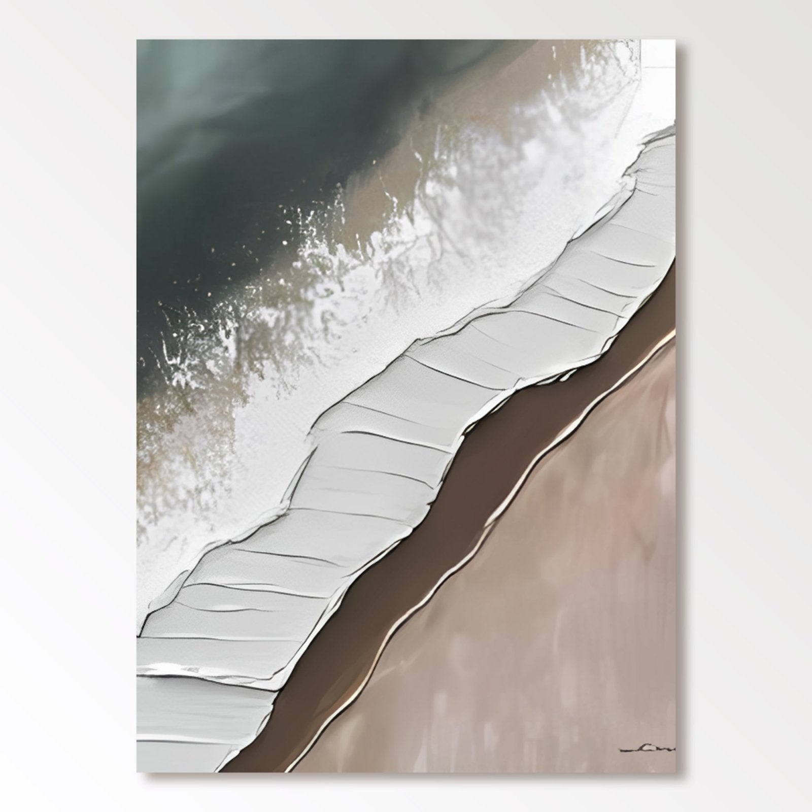 Abstract Painting "Strand und Welle”