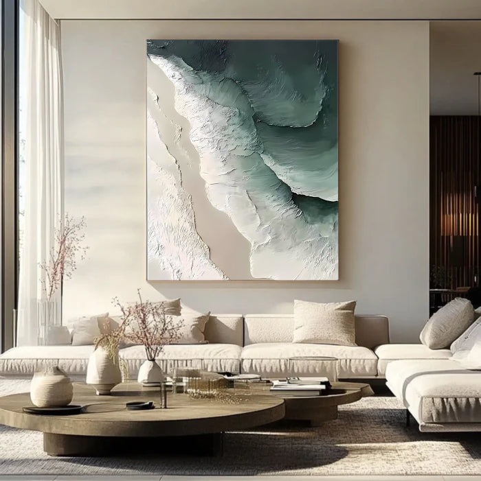 Abstract Painting "Wellen Tiefe”