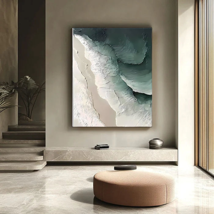 Abstract Painting "Wellen Tiefe”