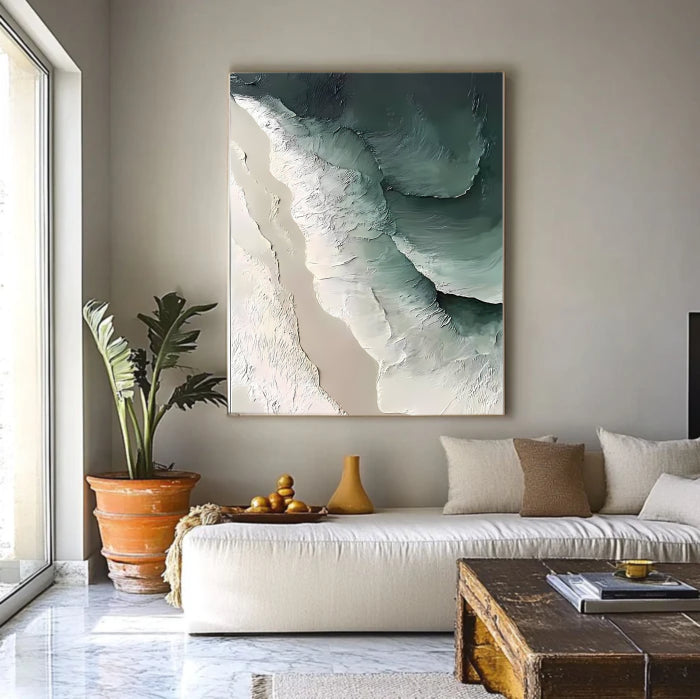 Abstract Painting "Wellen Tiefe”