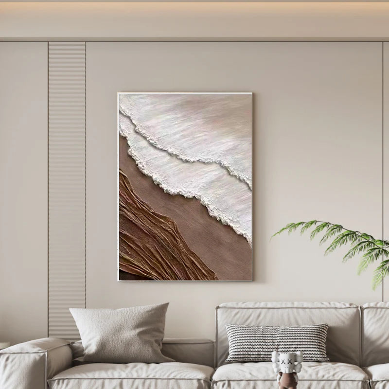 Plaster Painting "Seaside Embrace"