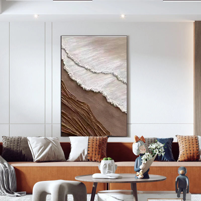 Plaster Painting "Seaside Embrace"