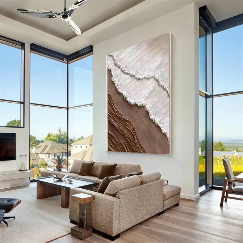 Plaster Painting "Seaside Embrace"