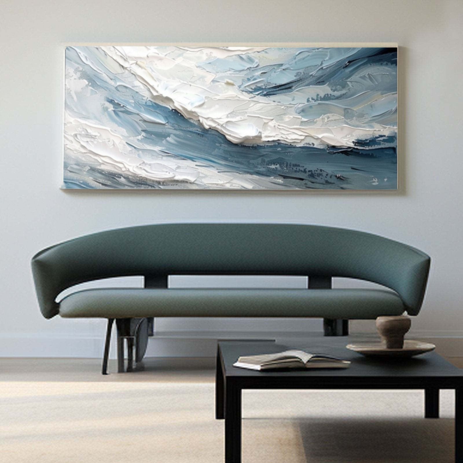 Plaster Painting "Ocean's Whisper"