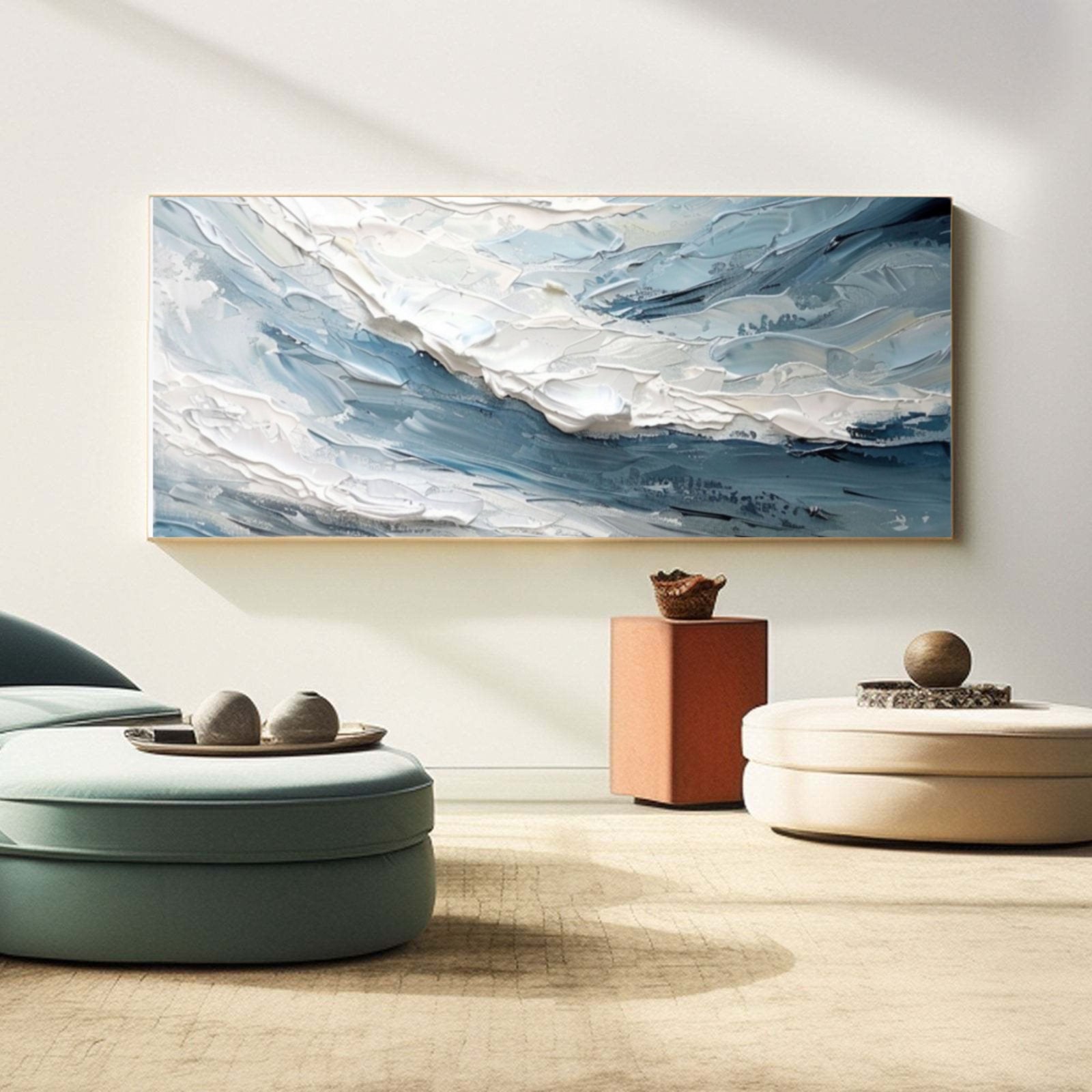 Plaster Painting "Ocean's Whisper"