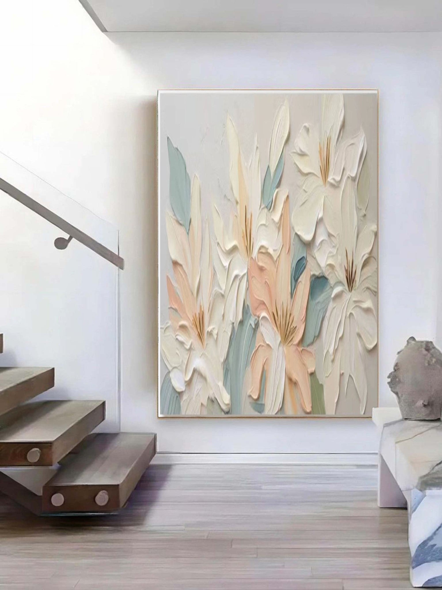 Plaster Painting  "Spring's Gentle Awakening"