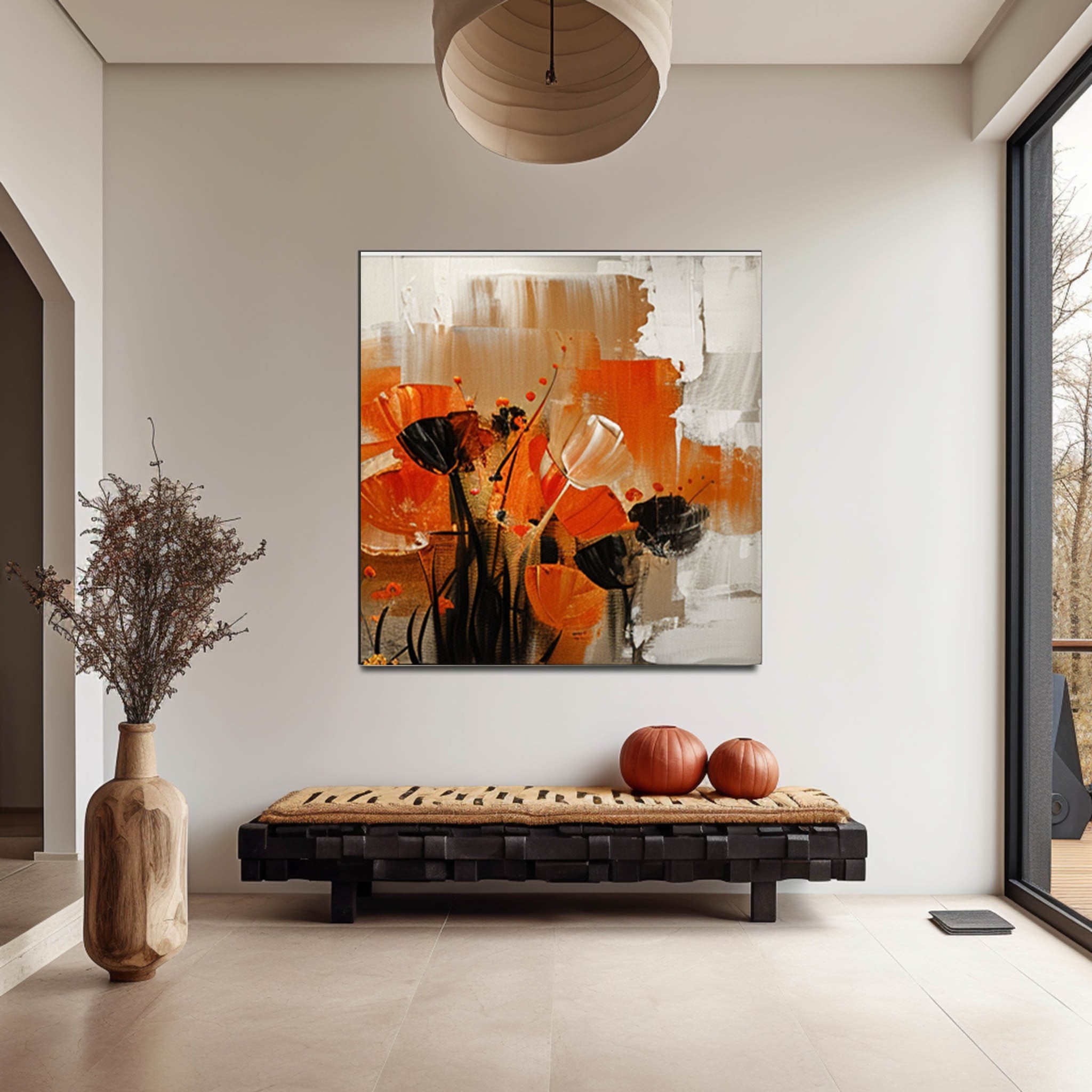 Plaster Wall Art "Chaleur Florale"