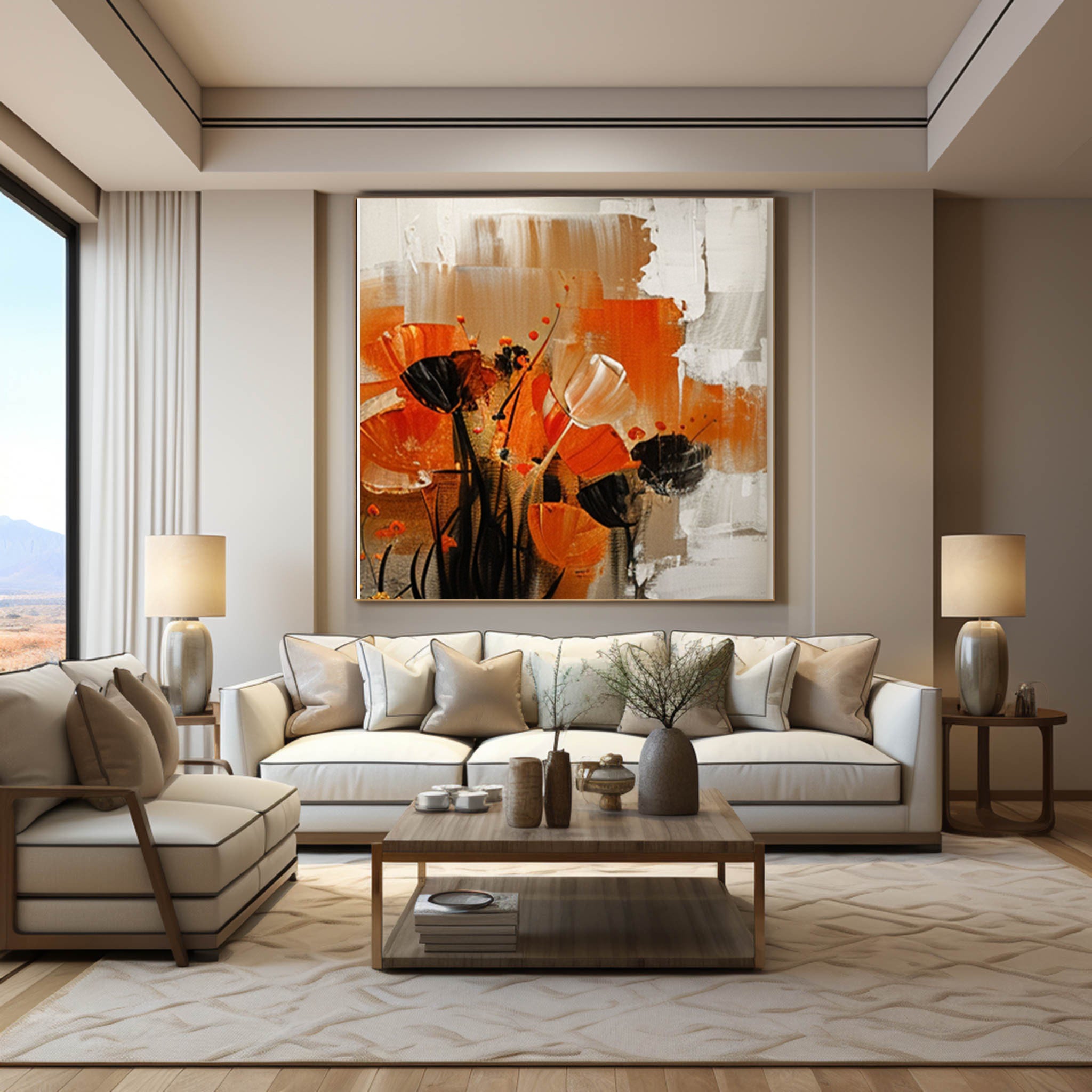 Plaster Wall Art "Chaleur Florale"