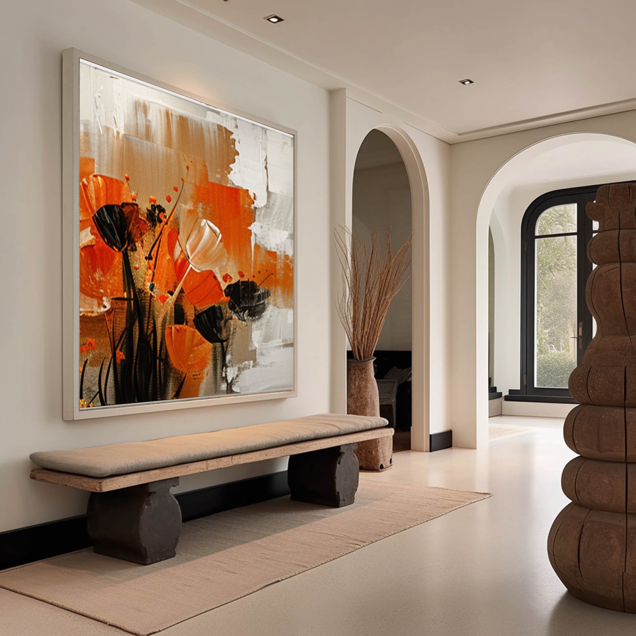 Plaster Wall Art "Chaleur Florale"